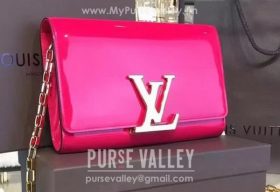 Louis Vuitton Pink Calfskin Leather Chain Louise GM Bag